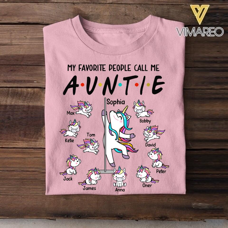 DH Personalized Aunticorn Kid Tshirt Printed HC2604