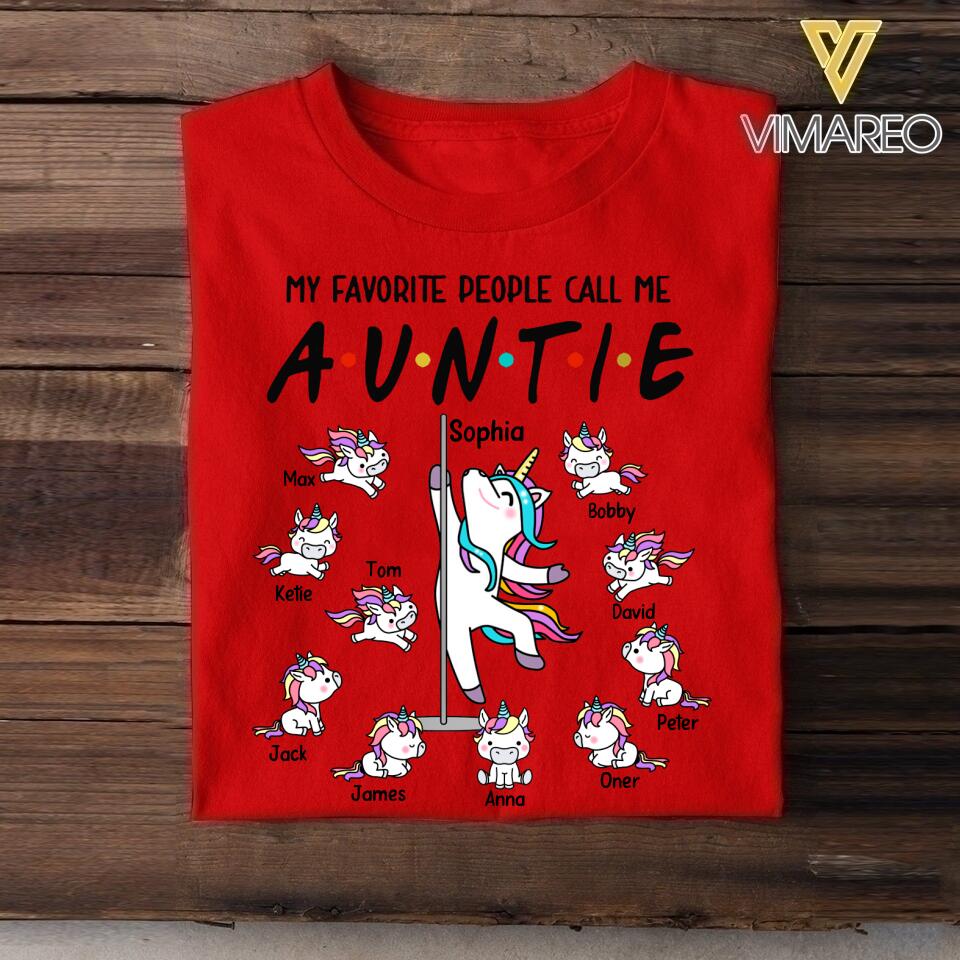 DH Personalized Aunticorn Kid Tshirt Printed HC2604