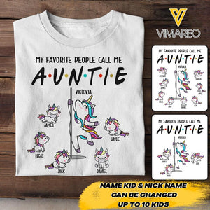 DH Personalized Aunticorn Kid Tshirt Printed HC2604