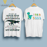 DH Personalized Auntasaurus Kid Tshirt Printed DT2604