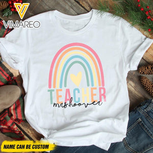 PERSONALIZED TEACHER RAINBOW TSHIRT QTDT2704