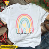 PERSONALIZED TEACHER RAINBOW TSHIRT QTDT2704