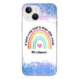 PERSONALIZED IT TAKES A BIG HEART TO SHAPE LITTE MINDS PHONECASE QTVQ2704