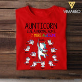 DH Personalized Aunticorn Kid Tshirt Printed HC2704