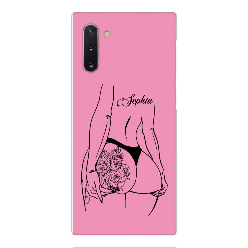 PERSONALIZED TATTOO GIRL VARIOUS COLOR BACKGROUND PHONECASE QTDT2704