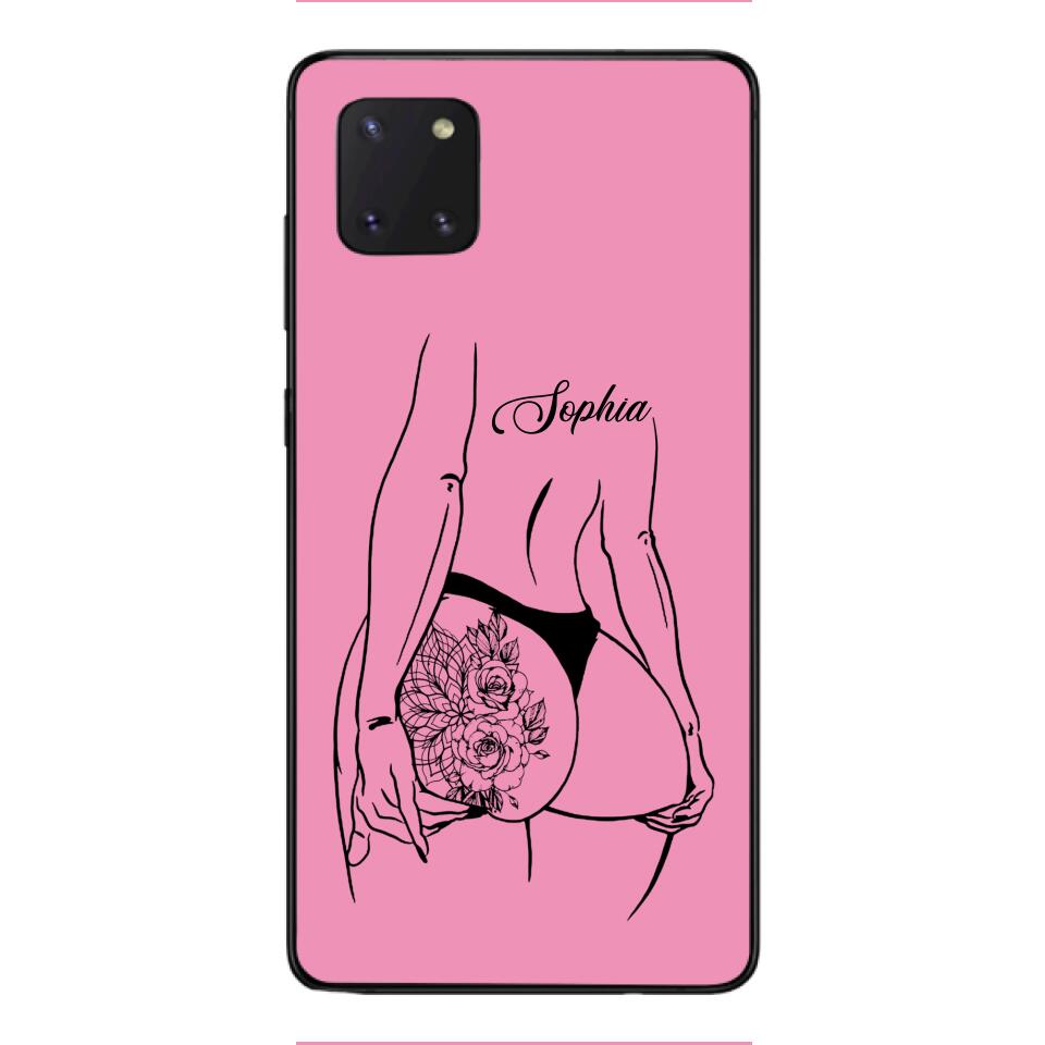 PERSONALIZED TATTOO GIRL VARIOUS COLOR BACKGROUND PHONECASE QTDT2704