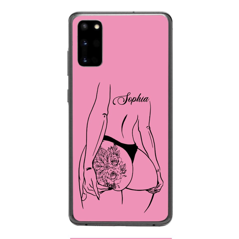PERSONALIZED TATTOO GIRL VARIOUS COLOR BACKGROUND PHONECASE QTDT2704