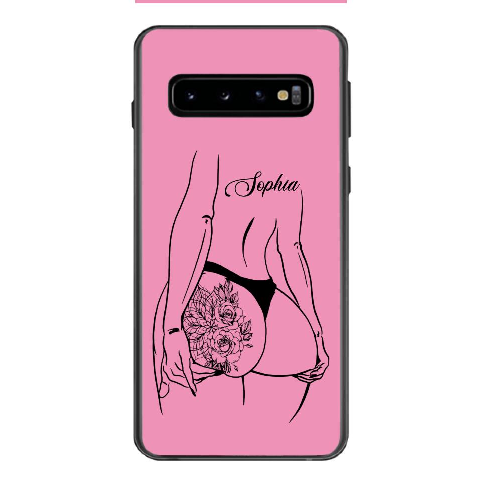 PERSONALIZED TATTOO GIRL VARIOUS COLOR BACKGROUND PHONECASE QTDT2704