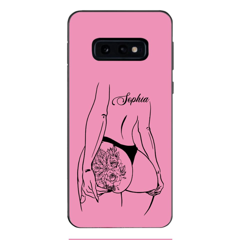 PERSONALIZED TATTOO GIRL VARIOUS COLOR BACKGROUND PHONECASE QTDT2704