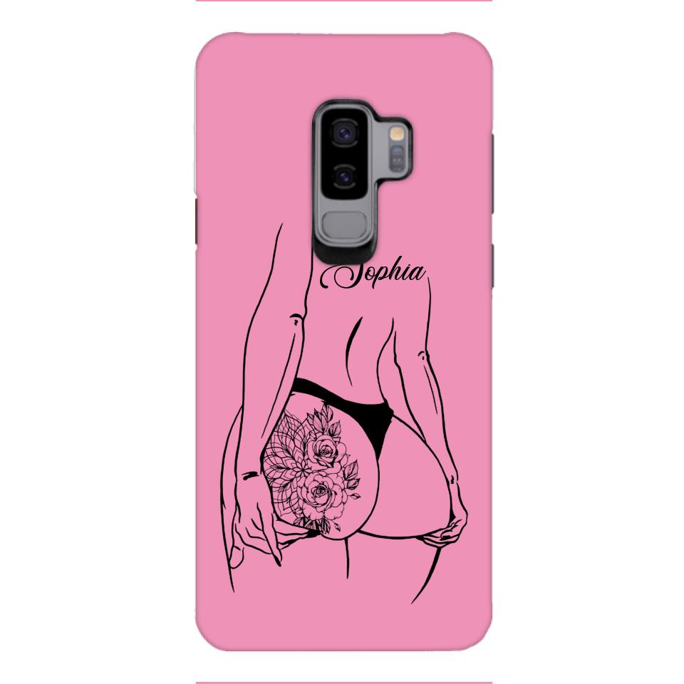 PERSONALIZED TATTOO GIRL VARIOUS COLOR BACKGROUND PHONECASE QTDT2704