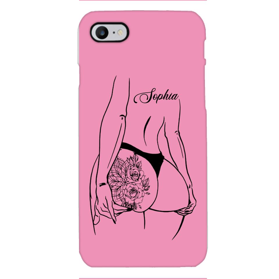 PERSONALIZED TATTOO GIRL VARIOUS COLOR BACKGROUND PHONECASE QTDT2704