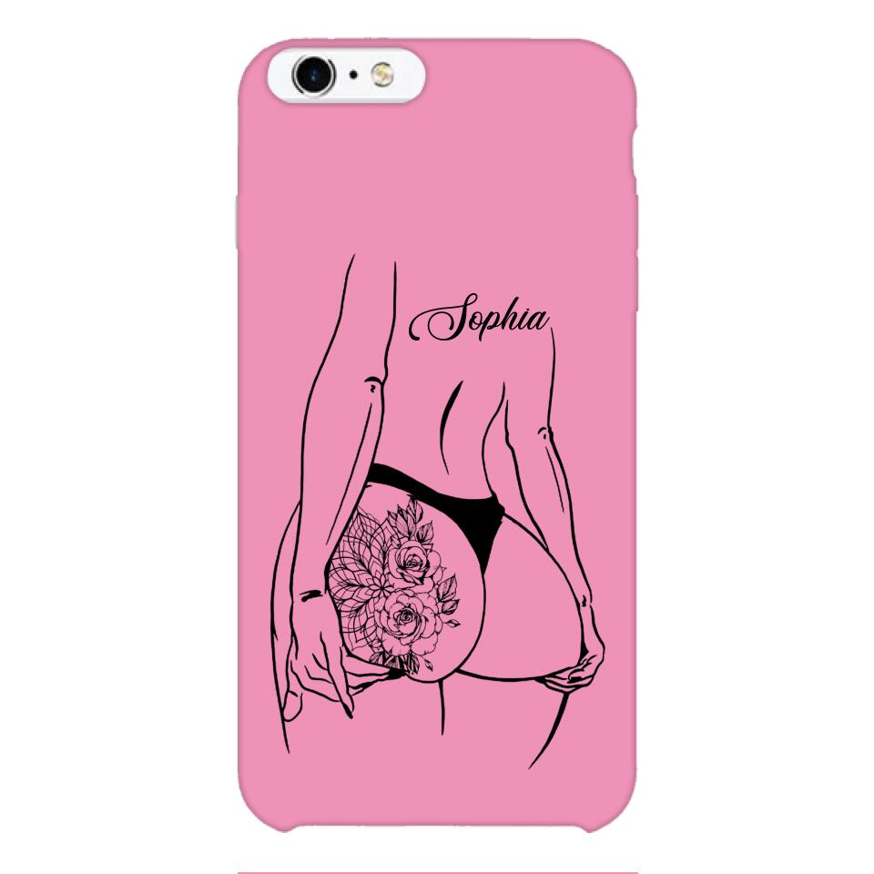 PERSONALIZED TATTOO GIRL VARIOUS COLOR BACKGROUND PHONECASE QTDT2704