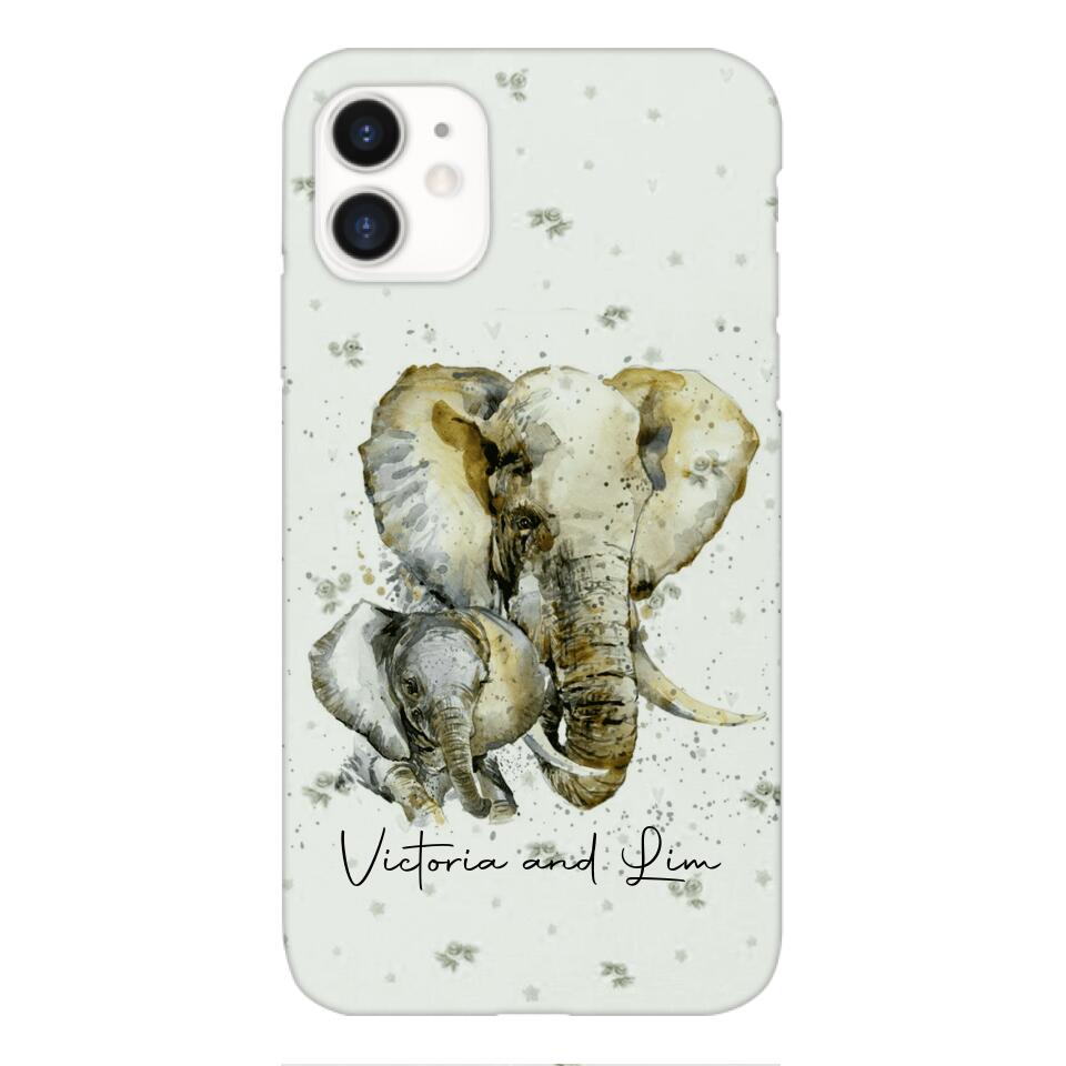PERSONALIZED ELEPHANT PHONECASE QTHC2704