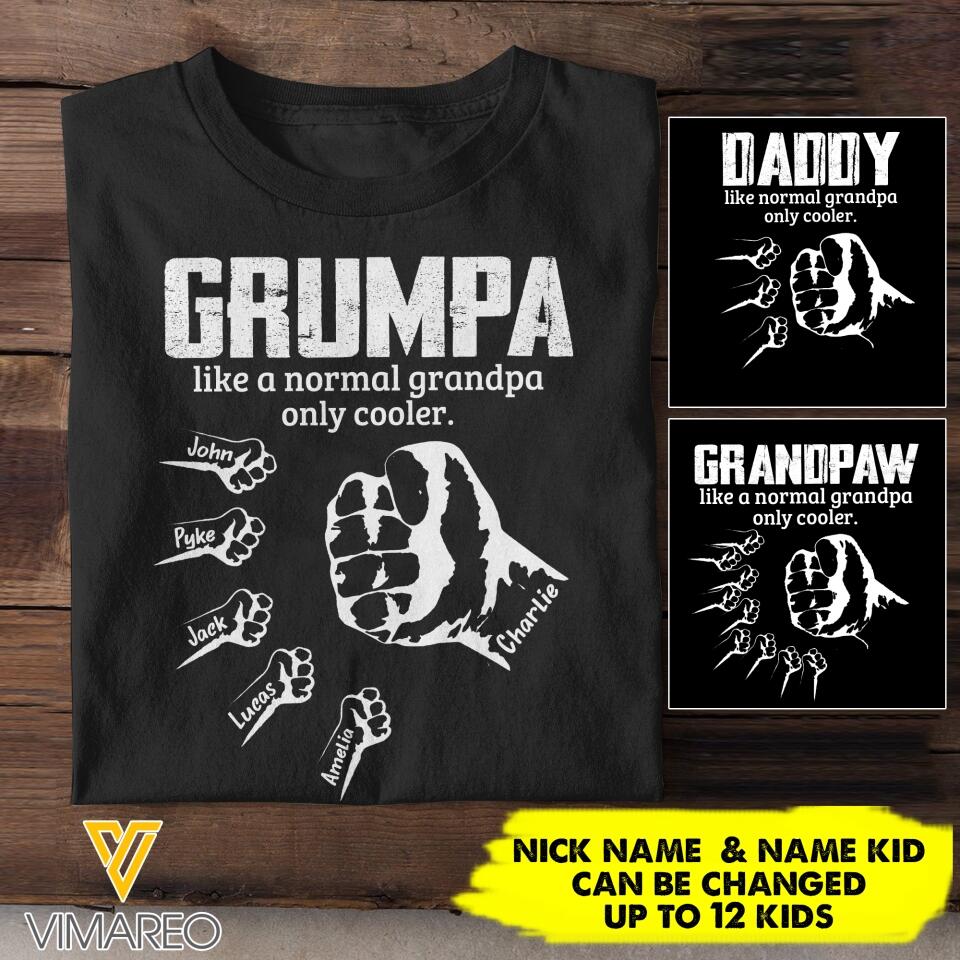 Personalized Grumpa Kid Tshirt Printed 22APR-HC28