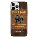 Personalized Jeep Dad Leather Print Phonecase Father's Day Gifts