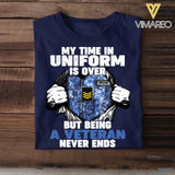 Personalized Netherland Veterans/Soldier Tshirt Printed 22APR-DT29
