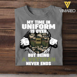 Personalized French Veterans/Soldier Tshirt Printed 22APR-DT29