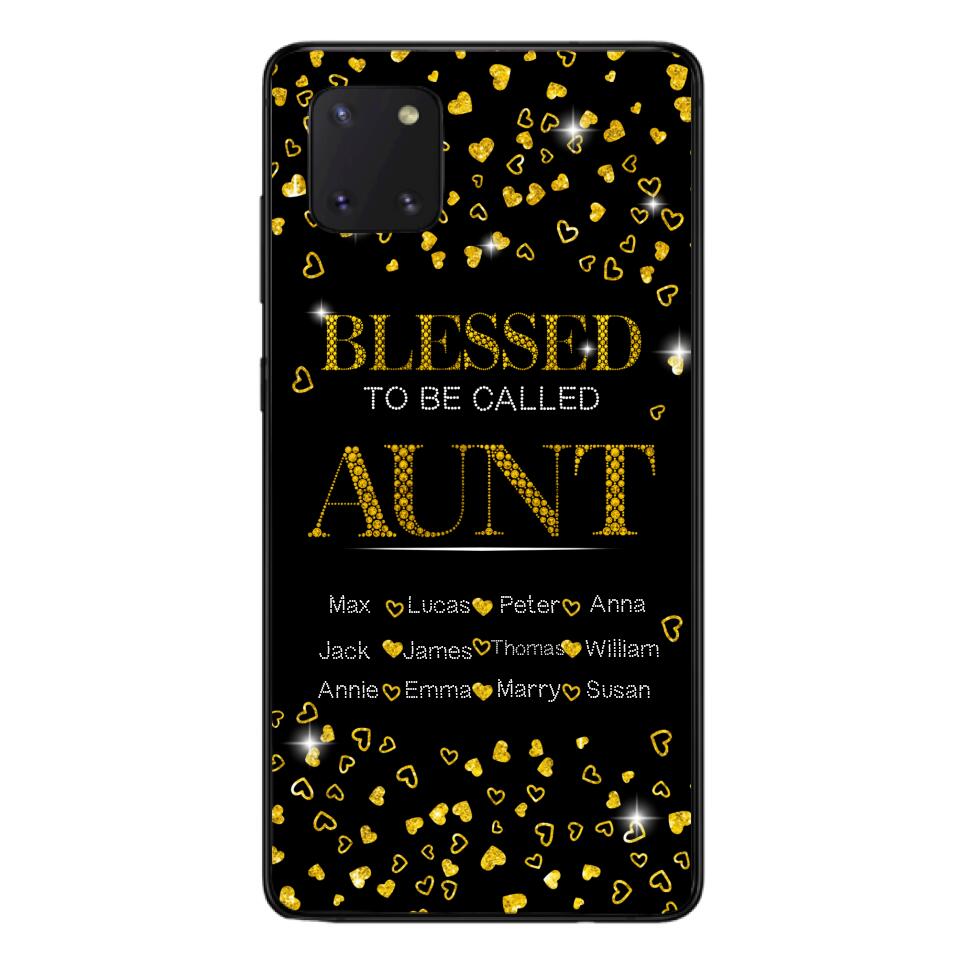 PERSONALIZED BLESSED TO BE CALLED GRANDMA KID NAME PHONECASE QTDT2904