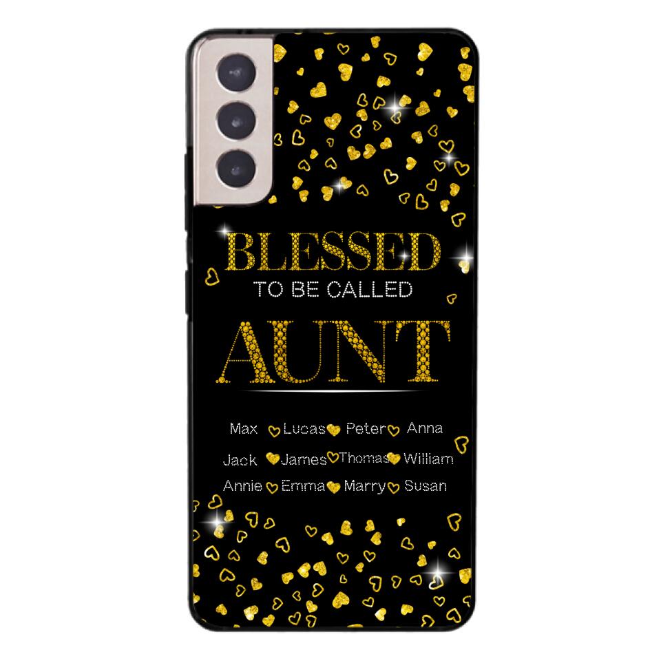 PERSONALIZED BLESSED TO BE CALLED GRANDMA KID NAME PHONECASE QTDT2904