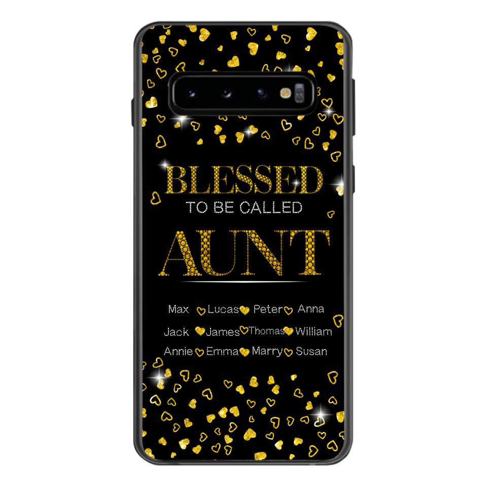 PERSONALIZED BLESSED TO BE CALLED GRANDMA KID NAME PHONECASE QTDT2904