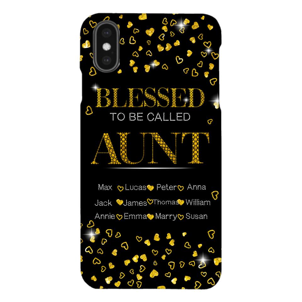 PERSONALIZED BLESSED TO BE CALLED GRANDMA KID NAME PHONECASE QTDT2904