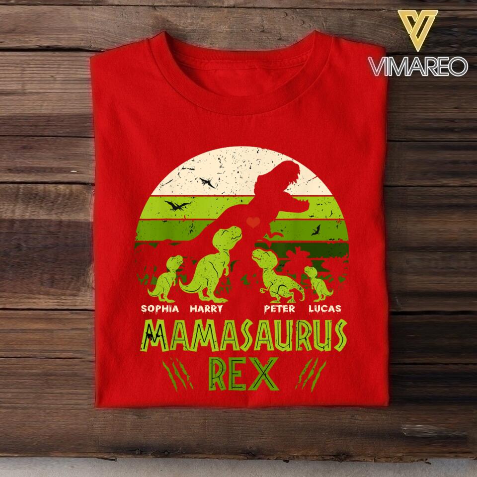 DH Personalized Mamasaurus Rex Tshirt Printed HC2904