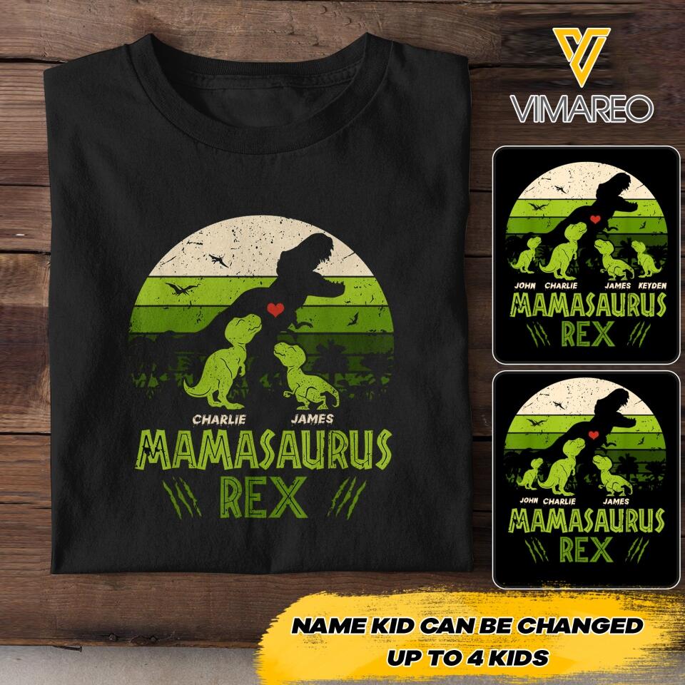 DH Personalized Mamasaurus Rex Tshirt Printed HC2904