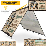 PERSONALIZED MAKING MEMORIES ONE CAMPSITE AT A TIME CAMPING WATERPROOF TARP COVER QTVQ0405