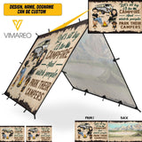 PERSONALIZED LET'S SIT THE CAMPFIRE AND WATCH PEOPLE PARK THEIR CAMPERS WATERPROOF TARP COVER QTVQ0405
