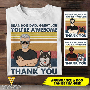 Personalized Dog Dad, Dog Mom Tshirt Printed DQHC0505