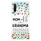PERSONALIZED MOM GRANDMA KID NAME WITH YEAR OF BIRTH PHONECASE QTDT0605