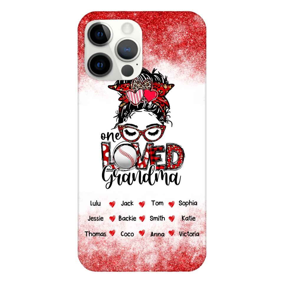 PERSONALIZED ONE LOVED BASEBALL GRANDMA PHONECASE QTDT0605