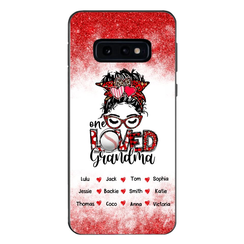 PERSONALIZED ONE LOVED BASEBALL GRANDMA PHONECASE QTDT0605