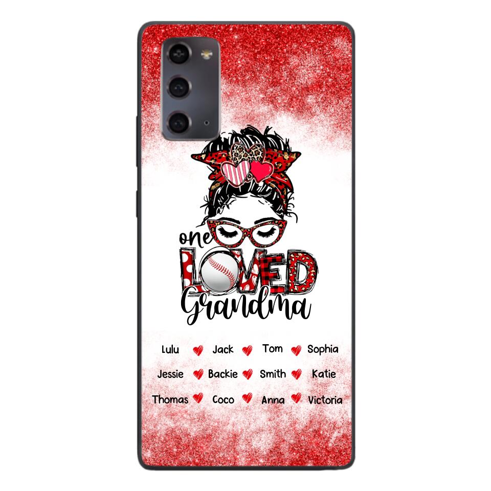 PERSONALIZED ONE LOVED BASEBALL GRANDMA PHONECASE QTDT0605