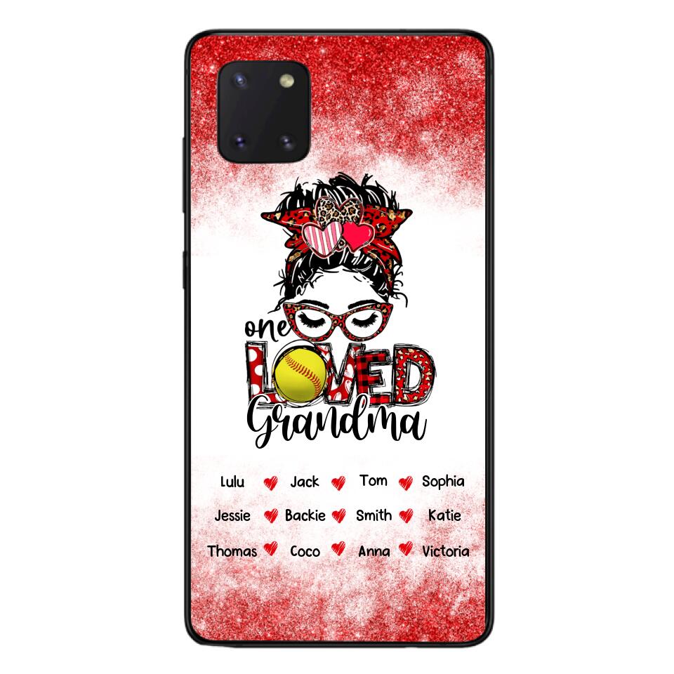 PERSONALIZED ONE LOVED SOFTBALL GRANDMA PHONECASE QTDT0605