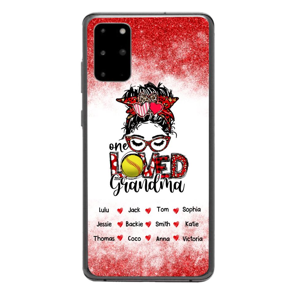 PERSONALIZED ONE LOVED SOFTBALL GRANDMA PHONECASE QTDT0605
