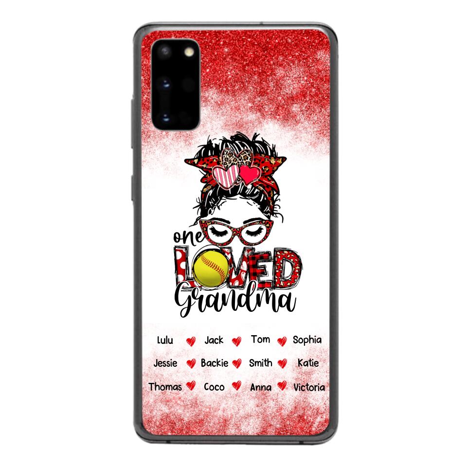 PERSONALIZED ONE LOVED SOFTBALL GRANDMA PHONECASE QTDT0605