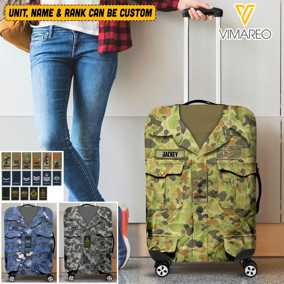 Personalized Australian Soldier Luggage Cover Printed 22MAY-HC06
