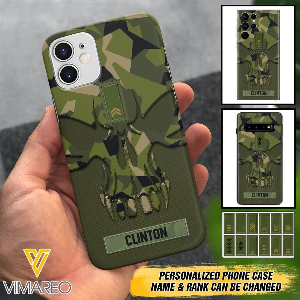 Personalized Swedish Solider Camo Phone Case Printed 22MAY-DT09