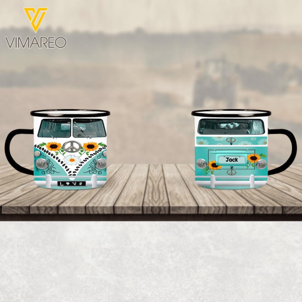 PERSONALIZED HIPPIE STEEL MUG 12OZ 3D PRINTED OCT-HQ14
