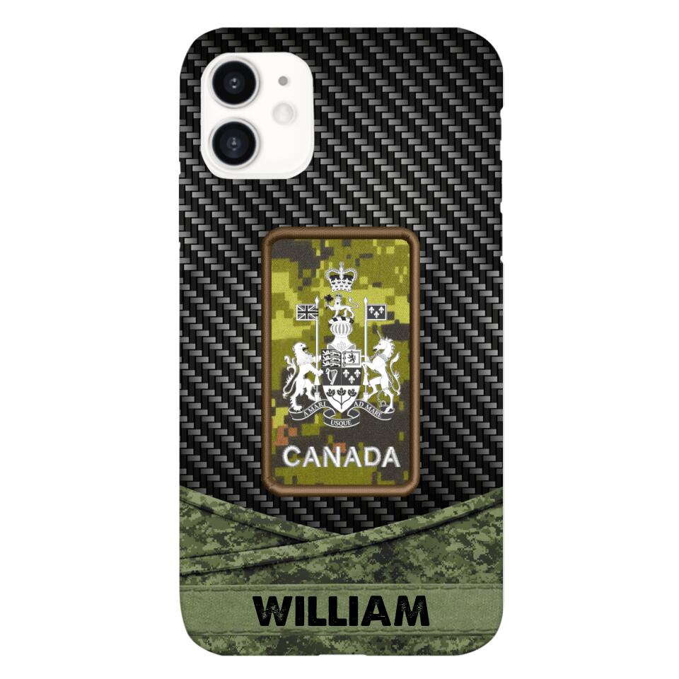 Personalized Canadian Soldier Phone Case Camo Printed 22MAY-HC09