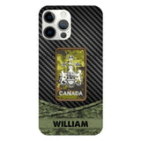 Personalized Canadian Soldier Phone Case Camo Printed 22MAY-HC09
