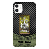 Personalized Canadian Soldier Phone Case Camo Printed 22MAY-HC09