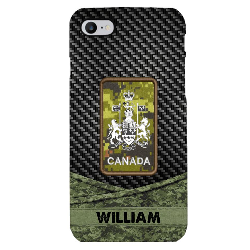 Personalized Canadian Soldier Phone Case Camo Printed 22MAY-HC09