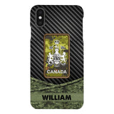 Personalized Canadian Soldier Phone Case Camo Printed 22MAY-HC09