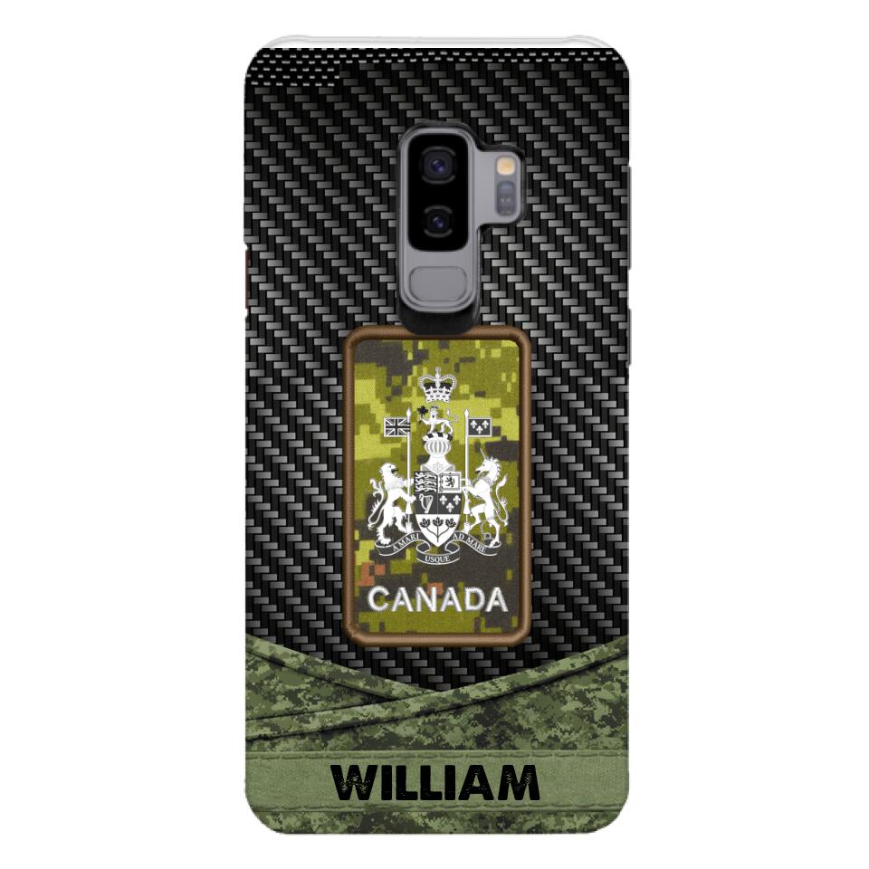Personalized Canadian Soldier Phone Case Camo Printed 22MAY-HC09