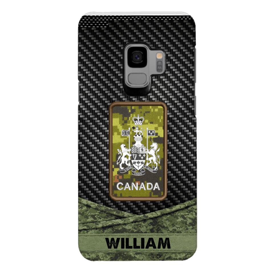 Personalized Canadian Soldier Phone Case Camo Printed 22MAY-HC09