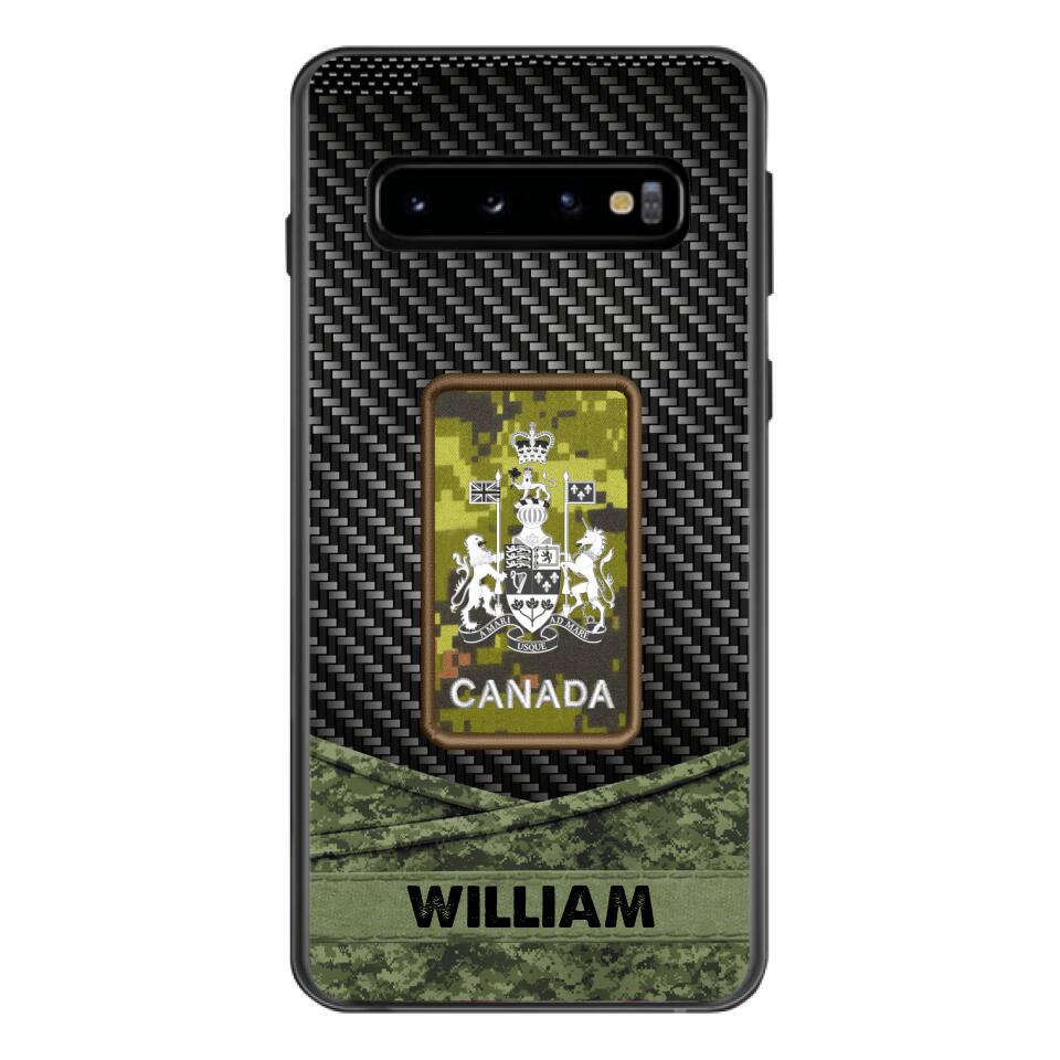 Personalized Canadian Soldier Phone Case Camo Printed 22MAY-HC09