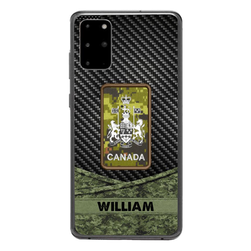 Personalized Canadian Soldier Phone Case Camo Printed 22MAY-HC09