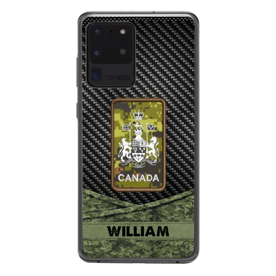 Personalized Canadian Soldier Phone Case Camo Printed 22MAY-HC09